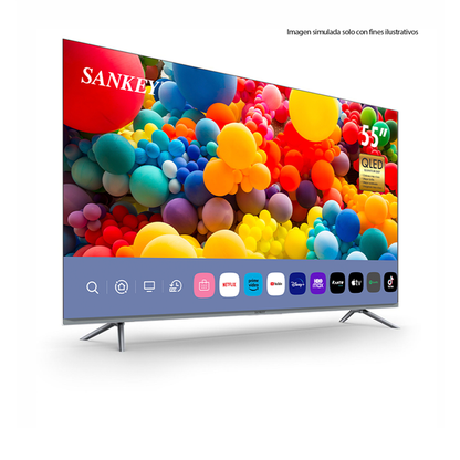 Televisor QLED Smart, 55", CLEDQ-55WD2, Sankey, 4K