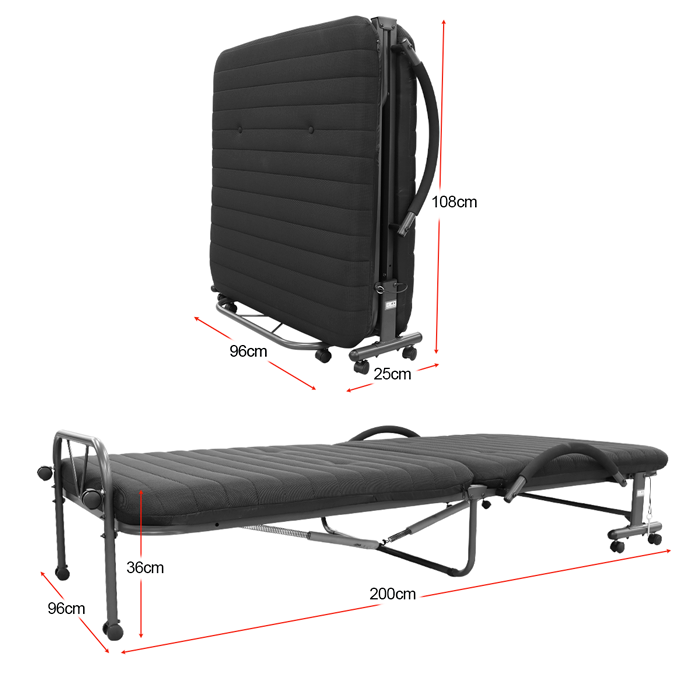Cama plegable Color negro 090-09-0232
