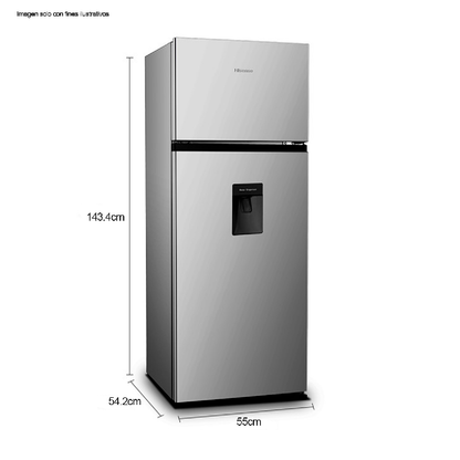 Refrigeradora Top Mount 7.3pc Hisense RT80D6WGX con Dispensador de Agua