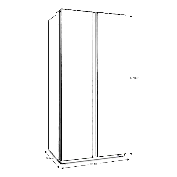 Refrigeradora 15.6pc RS16N6ASN Side By Side HISENSE