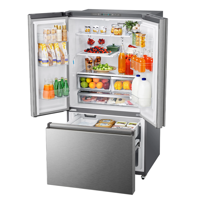 Refrigerador 26pc HRF266N6CSE Hisense Frech door acero inoxidable inverter