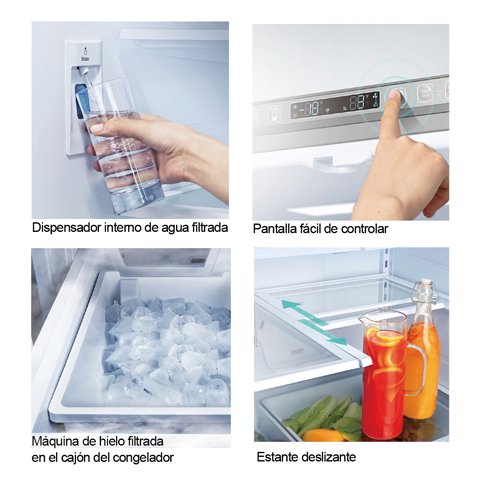 Refrigerador 26pc HRF266N6CSE Hisense Frech door acero inoxidable inverter
