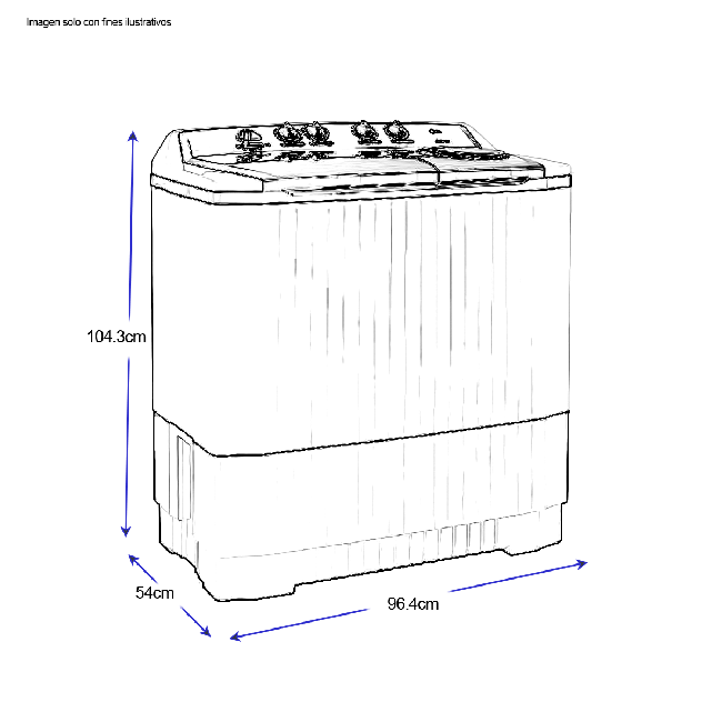 Lavadora 18kg Semiautomática LG WP18WAR