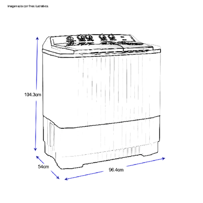 Lavadora 18kg Semiautomática LG WP18WAR