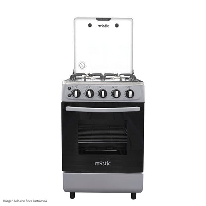 Estufa gas 24" MY-ST4QZ925-PHEL-SS  Mystic 4 quemadores, encendido eléctrico color acero inoxidable