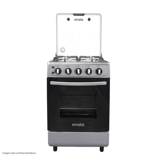 Estufa gas 24" MY-ST4QZ925-PHEL-SS  Mystic 4 quemadores, encendido eléctrico color acero inoxidable