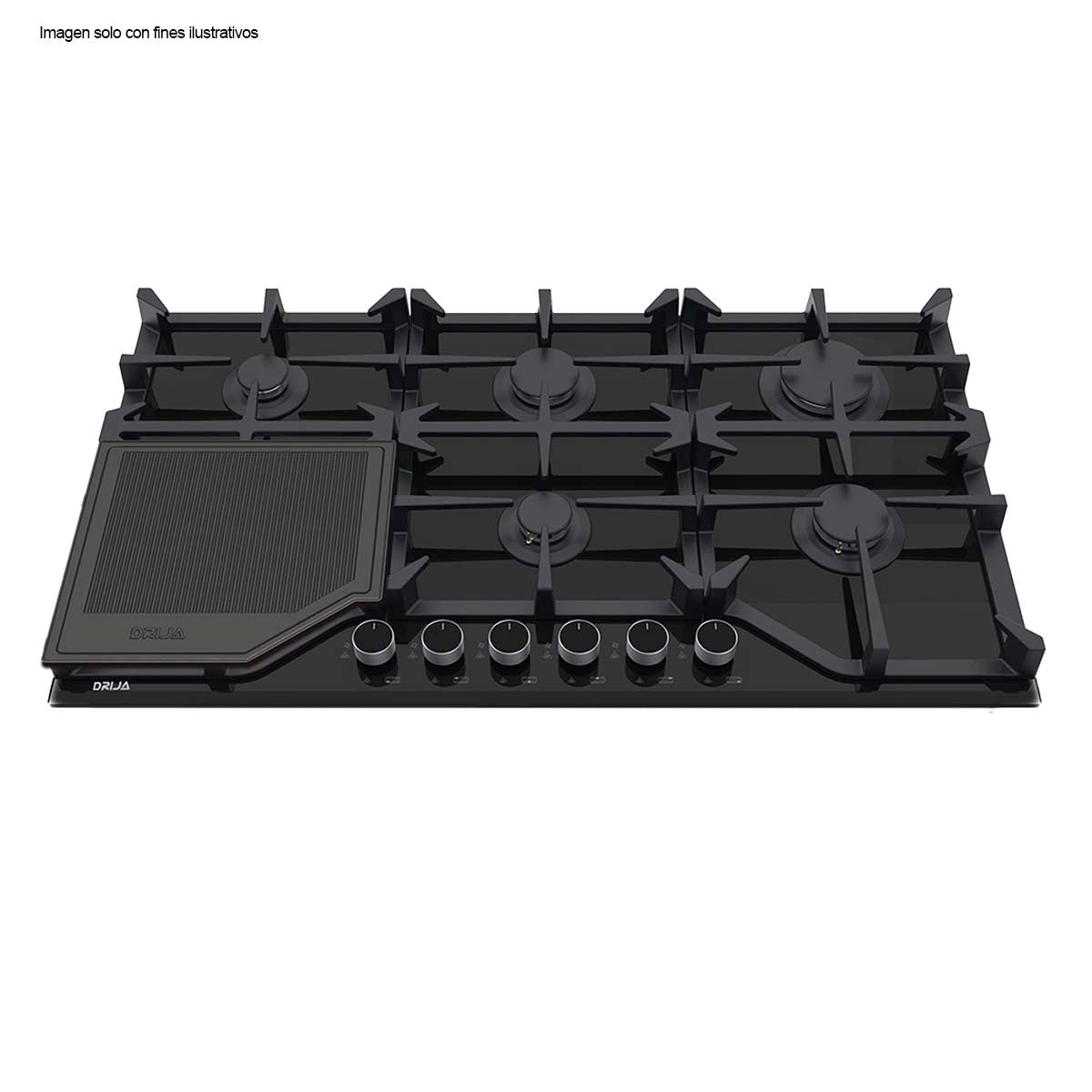 Estufa a gas empotrable de 36" Toscana 91 DRIJA 6 quemadores (SABAF)