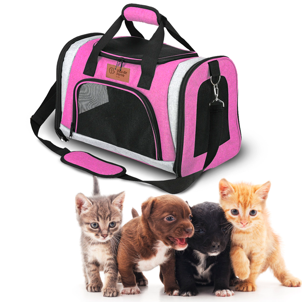 Transportador plegable para mascotas purpura 46x28x29 cm VDP-5009-PRP Vida de Perro