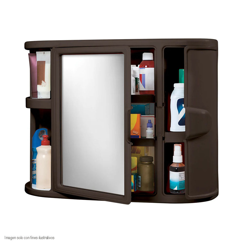 Gabinete con espejo para baño 7668-XP Rimax color wengue