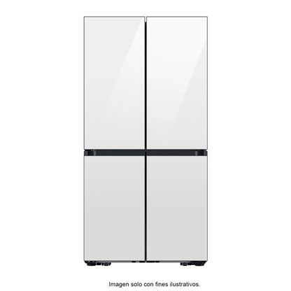 Refrigeradora Bespoke 29pc RF29DB965012AP FDR Samsung 4 puertas, dispensador interior + jarra automática triple enfriamiento flex zone dual ice hielo para whisky color clean white