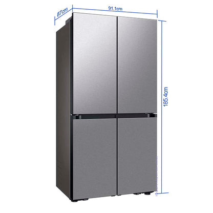 Refrigeradora 4 puertas 23pc RF23DB9650QLAP Samsung con dispensador y ice maker interno