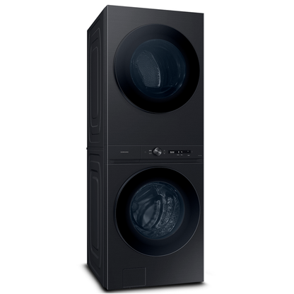 Centro de lavandería y diseño BESPOKE carga frontal 22Kg a Gas WH22DBH570PVAP tecnología Smart Samsung color negro cepillado
