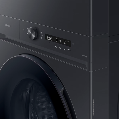 Centro de lavandería y diseño BESPOKE carga frontal 22Kg a Gas WH22DBH570PVAP tecnología Smart Samsung color negro cepillado