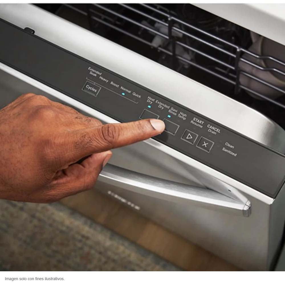 Lavaplatos 24" WDT730HAMZ  whirlpool acero inoxidable, mandos ocultos, tecnología Fan Drying