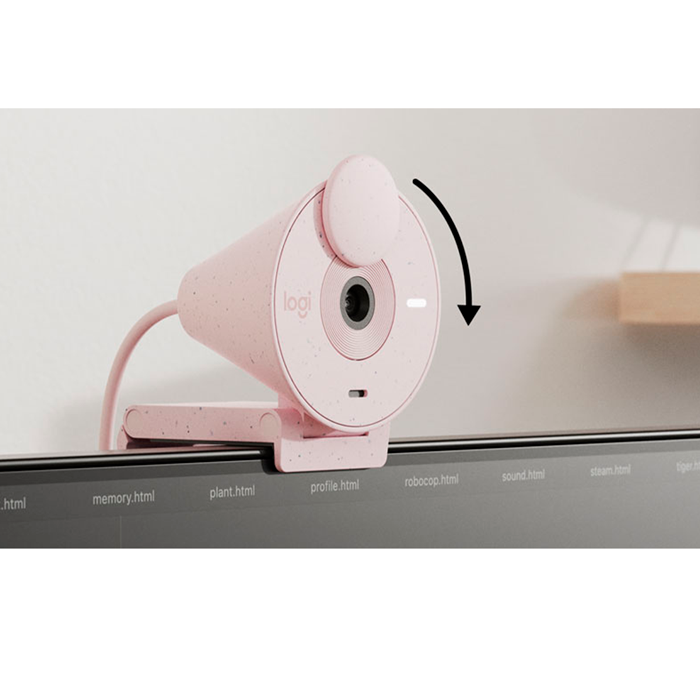 Cámara Web Logitech Brio 300. color Rosado