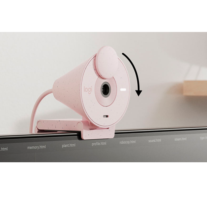 Cámara Web Logitech Brio 300. color Rosado