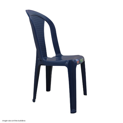 Silla plástica 11858-XP Rimax modelo samba color azul oscuro