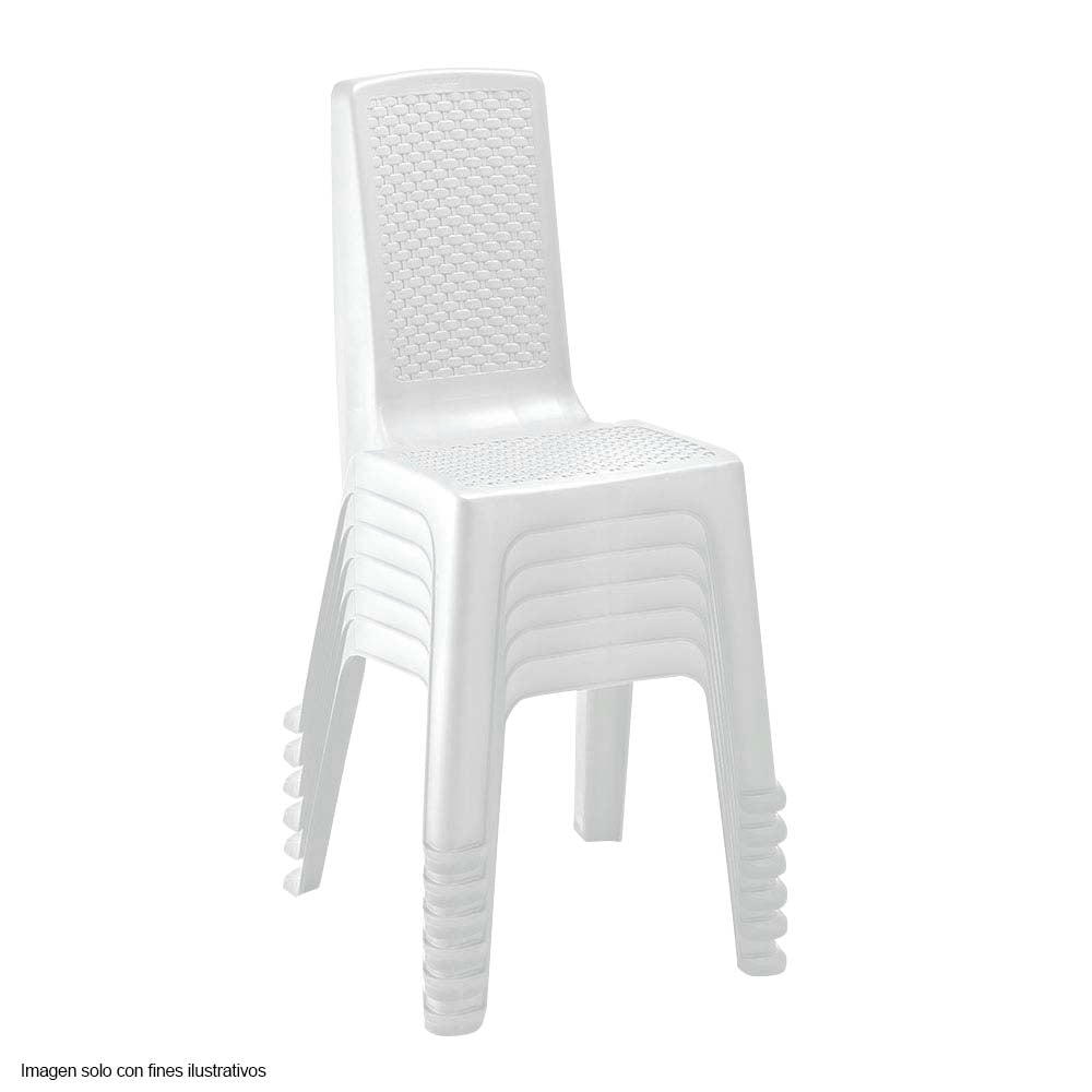 Silla eterna sin brazo 12455-XP Rimax color blanco arena