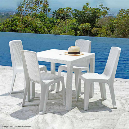 Silla eterna sin brazo 12455-XP Rimax color blanco arena