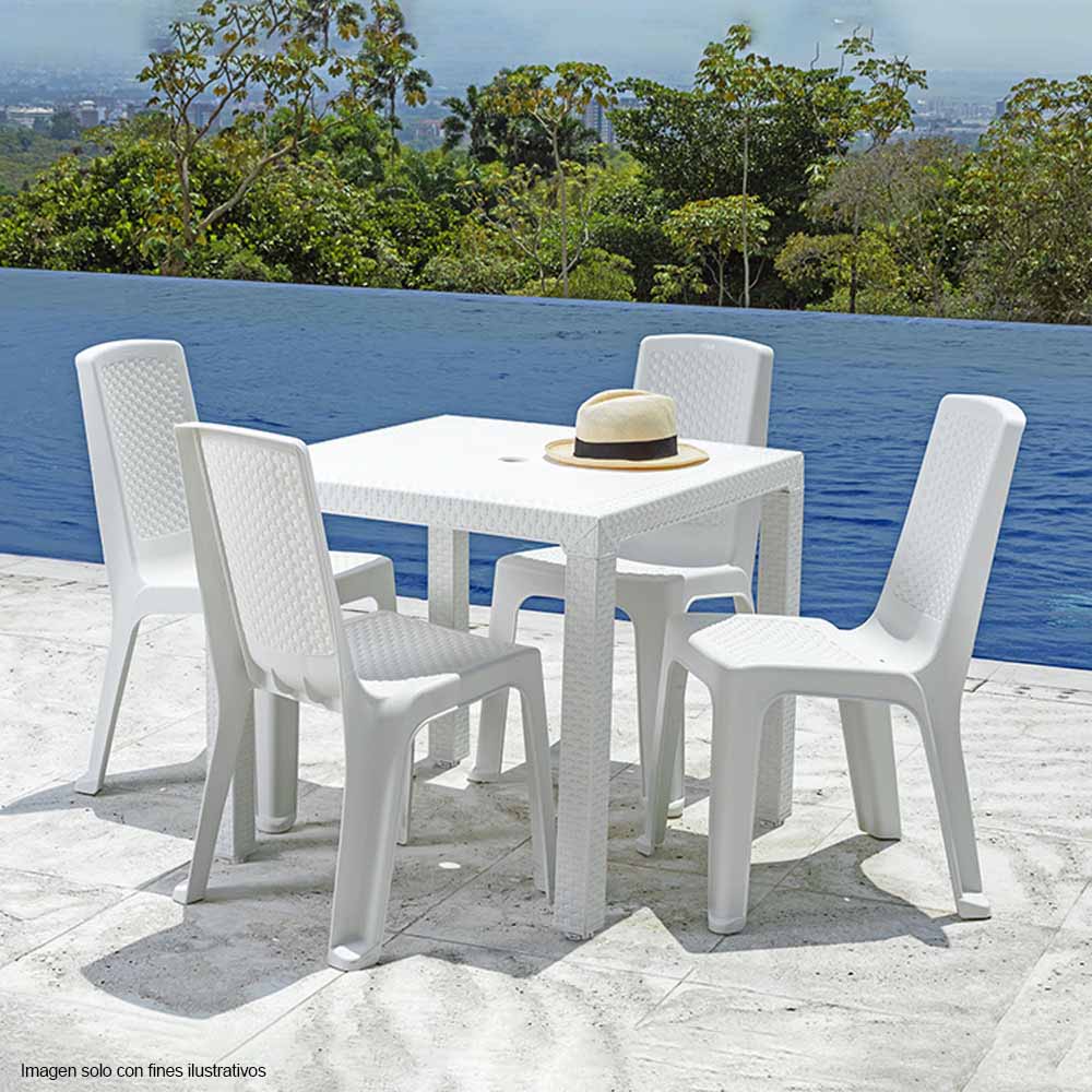 Silla eterna sin brazo 12455-XP Rimax color blanco arena