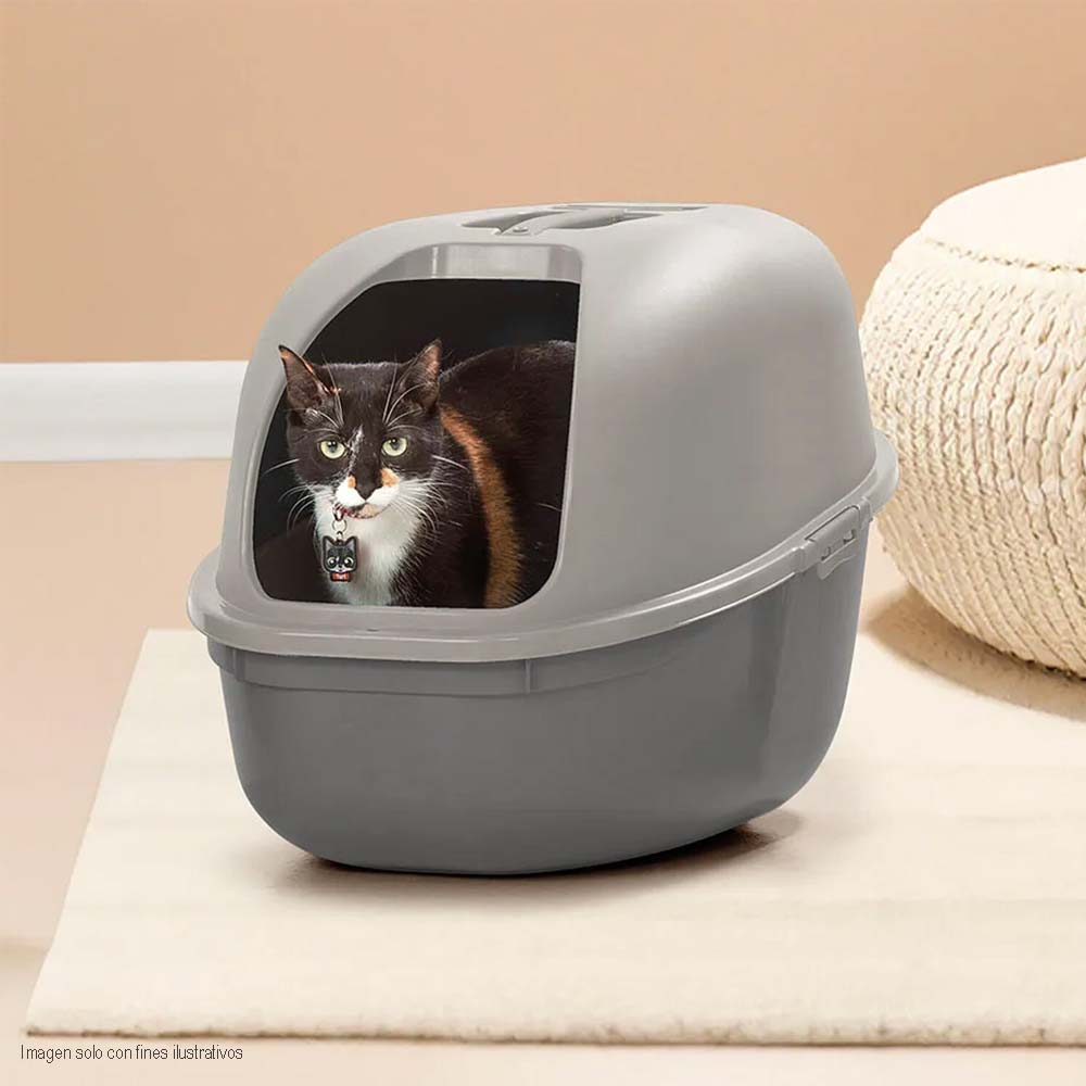 Arenero para gatos 13700-XP Rimax color gris oscuro