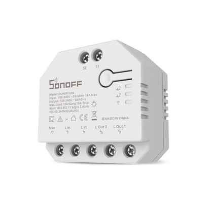 Interruptor doble oculto medidor energía DUALR3 WIFI SONOFF