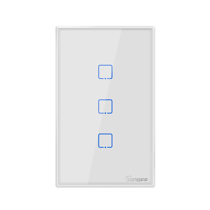 Interruptor Triple Táctil Blanco T0-1C Smart Wi-Fi SONOFF