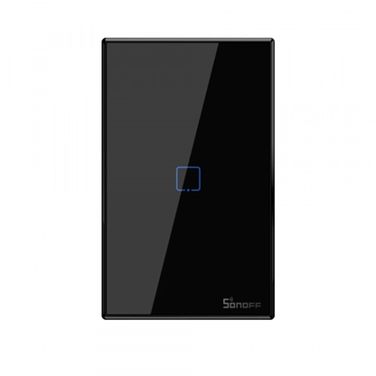 Interruptor sencillo táctil negro T3-1C Smart Wi-Fi SONOFF.