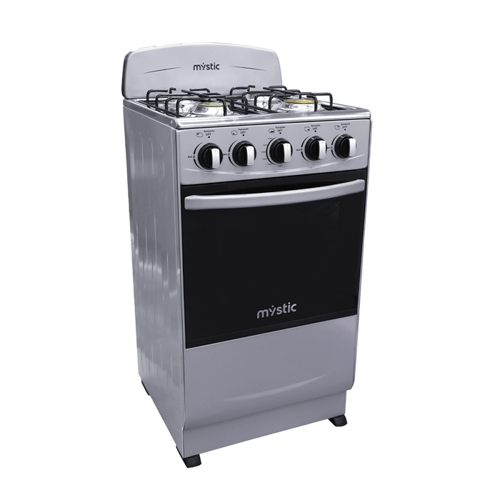 Estufa a gas de 20" Mystic MY-ST4QZ920-PNCC-B 4 quemadores color gris