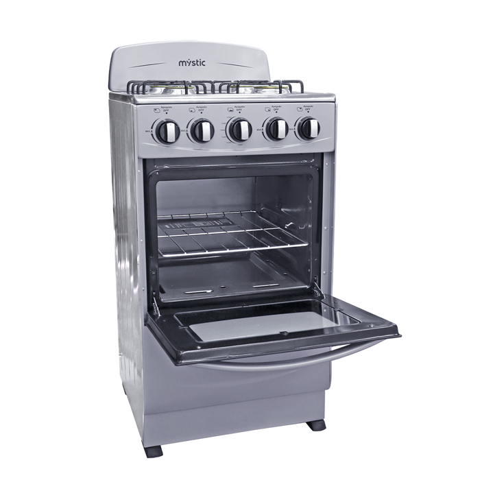 Estufa a gas de 20" Mystic MY-ST4QZ920-PNCC-B 4 quemadores color gris