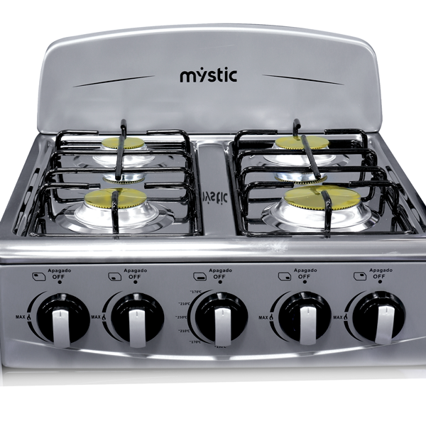 Estufa a gas de 20" Mystic MY-ST4QZ920-PNCC-B 4 quemadores color gris