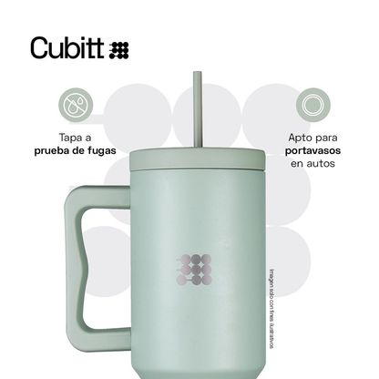 Termo para agua, 40 oz, CT-TUMB3M, Cubitt, acero inoxidable, verde menta