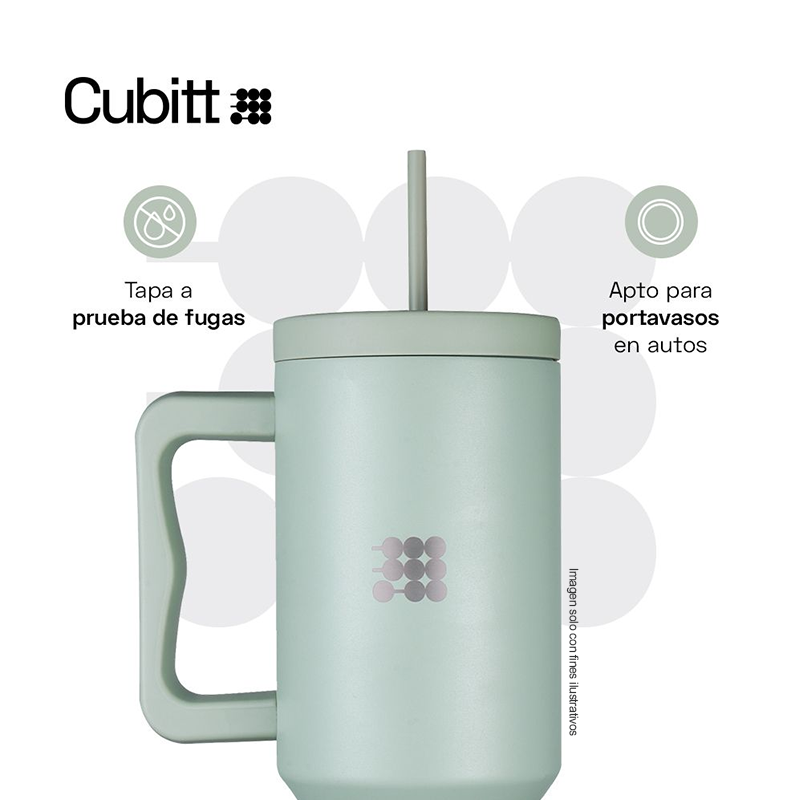 Termo para agua, 40 oz, CT-TUMB3M, Cubitt, acero inoxidable, verde menta