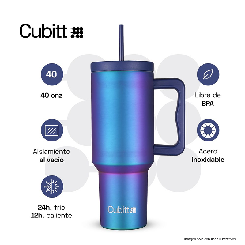 Termo para agua, 40 oz, CT-TUMB6, Cubitt, acero inoxidable, Cósmico