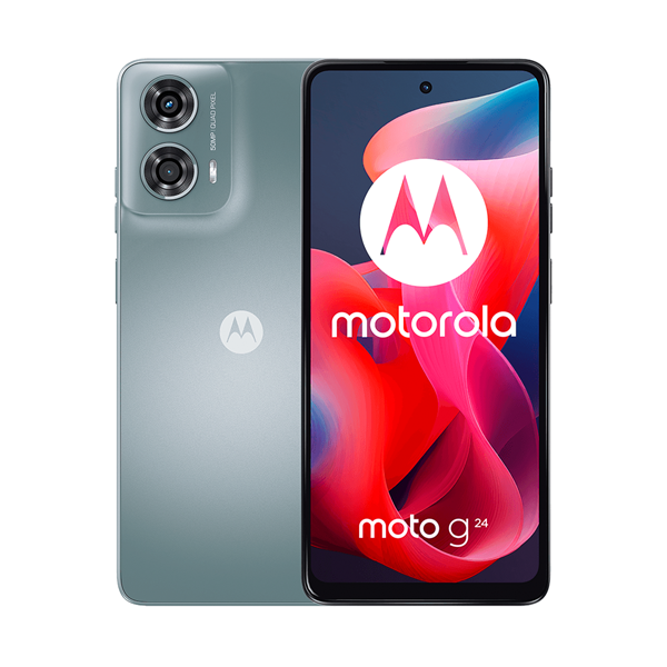 Celular Motorola Moto G24 pantalla 6.56" 4GB 256GB color gris acero