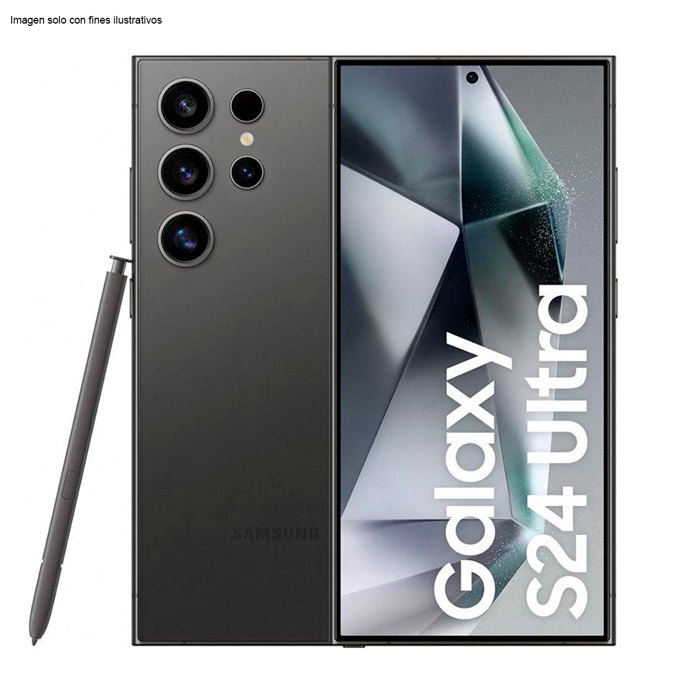 Celular Samsung Galaxy S24 Ultra SM-S928BZKKGTO color negro titanio 12GB Ram 1TB