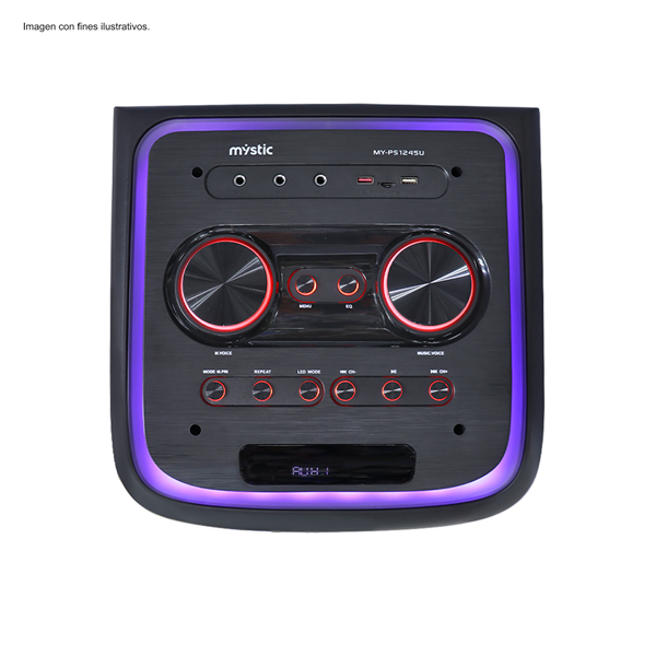Parlante activo Mystic MY-PST1245U Bluetooth USB radio FM mp3 micrófono inalámbrico