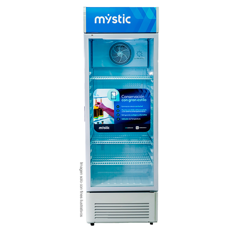 Enfriador Vitrina Vertical 300 litros MY-ENF300L Mystic, acabado