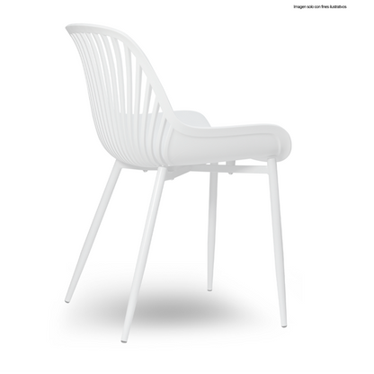 Silla de polipropileno SL-7029WH color blanco