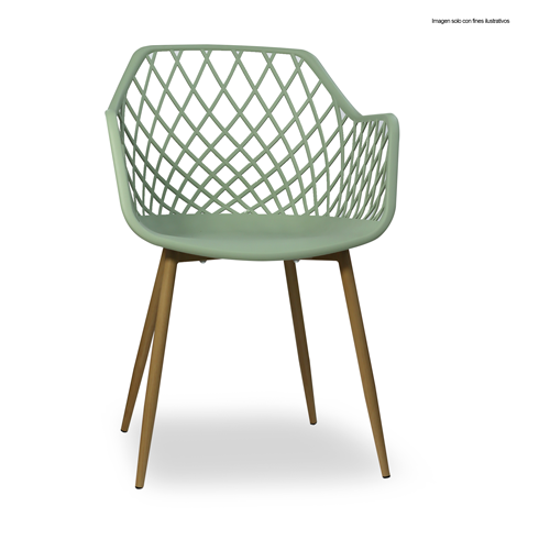 Silla plástica SL-7019ZYGN color verde