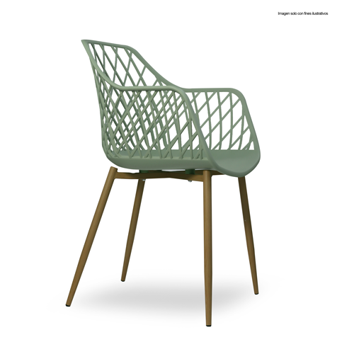 Silla plástica SL-7019ZYGN color verde