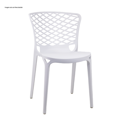 Silla de polipropileno SL-7087-4WH color blanco