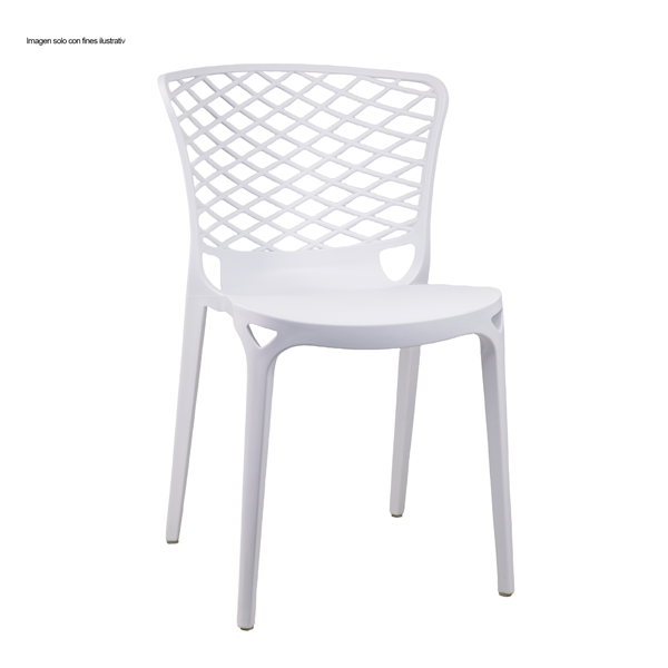 Silla de polipropileno SL-7087-4WH color blanco