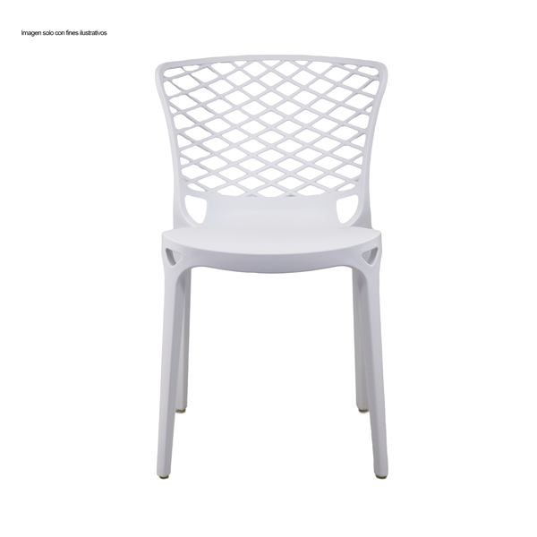 Silla de polipropileno SL-7087-4WH color blanco