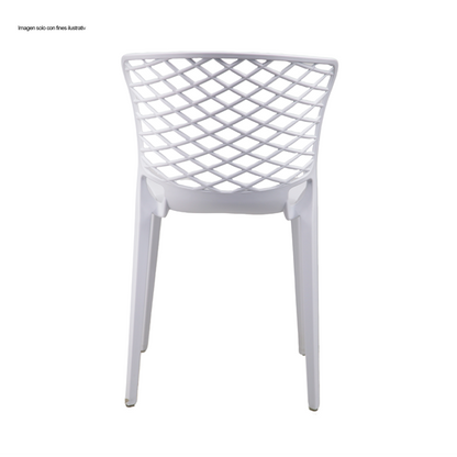 Silla de polipropileno SL-7087-4WH color blanco