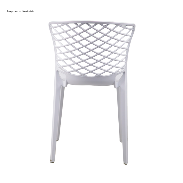 Silla de polipropileno SL-7087-4WH color blanco