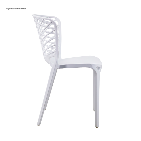 Silla de polipropileno SL-7087-4WH color blanco