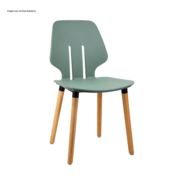 Silla plástica SL-7042A3GN color verde