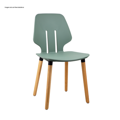 Silla plástica SL-7042A3GN color verde