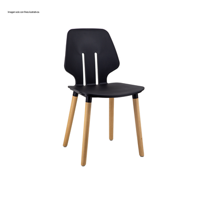 Silla Polipropileno SL-7042A3BK color negro